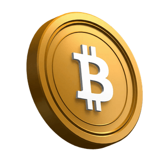 În designul secțiunii hero, o monedă Bitcoin (BTC) înclinată
